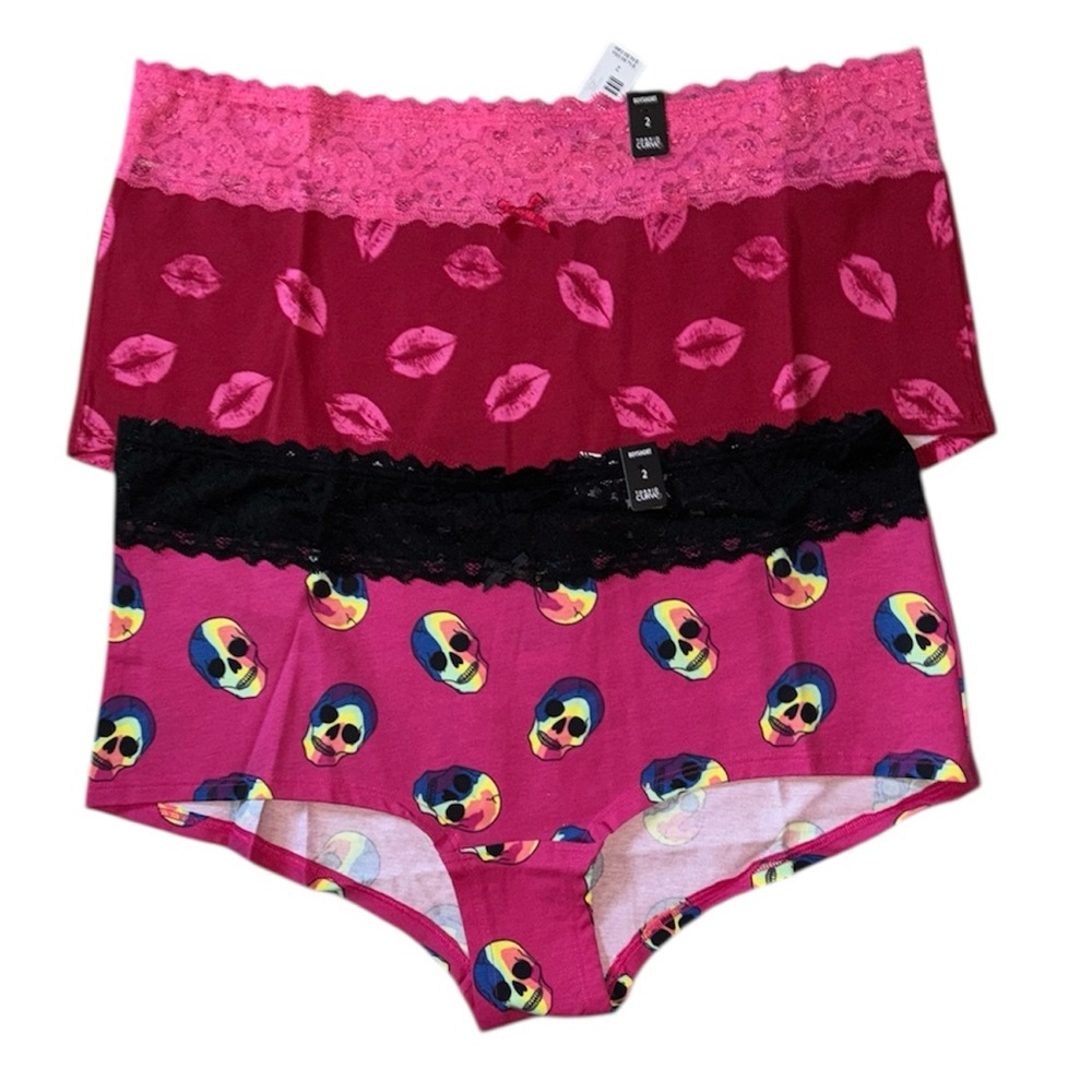 NEW torrid boy short panties skulls and lips